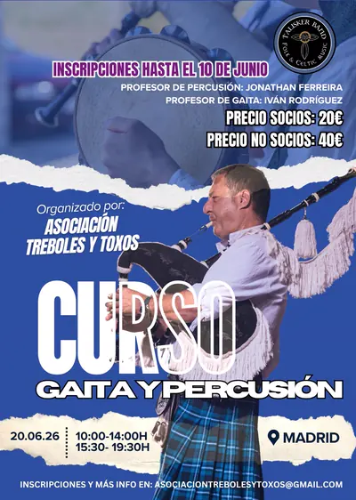 Cartel del segundo curso de Talisker Band
