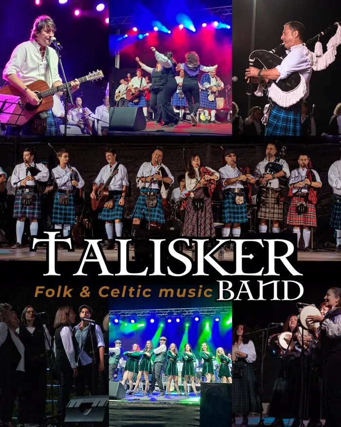 Formaci&oacute;n de Talisker Band para una actuaci&oacute;n privada